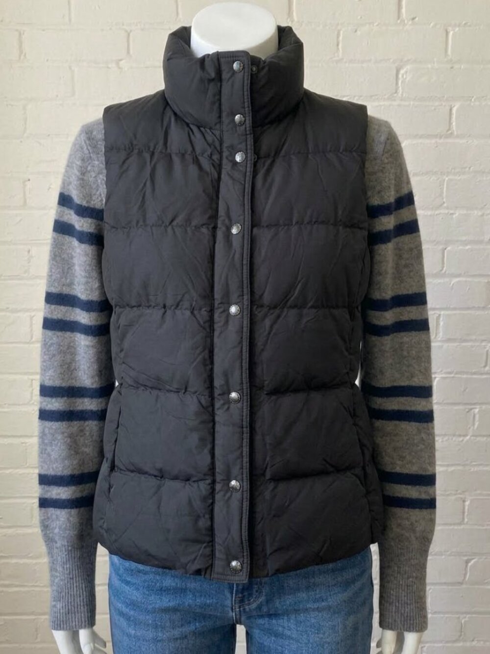 J. Crew Black Down Puffer VEST Jacket Insulated Winter Ski Snowboard Women’s M